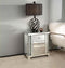 Noralie Night Table, Mirrored